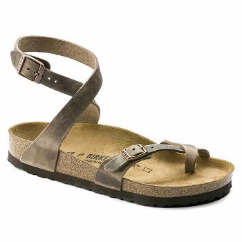 Birkenstock Yara Oiled Læder Sandaler Dame Brune | DK 367PJJ